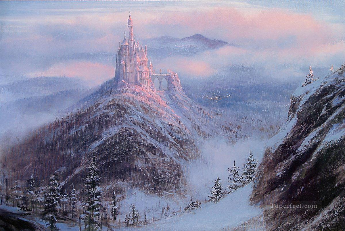 Mystical Kingdom Ellenshaw in Christmas Mountain Oil Paintings